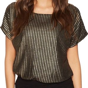 BB Dakota Jack Top NWT Metallic Gold Mesh XS